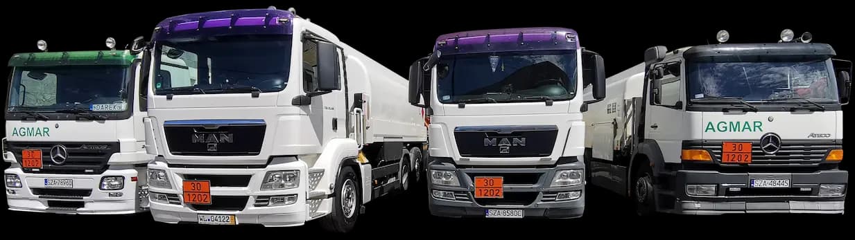 pojazd firmy a w tle rafinferia